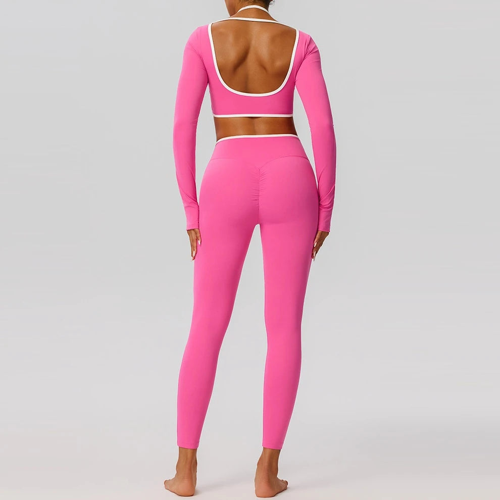 Women’s 2-Piece Gym Set – Padded Sports Bra & High-Waist Leggings | Yoga Activewear