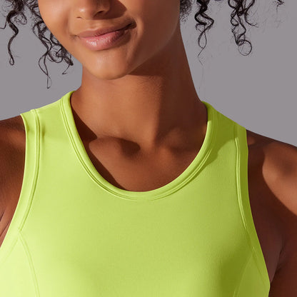 Women’s Sleeveless Gym Top – Slim Fit Quick-Dry Breathable Workout Vest
