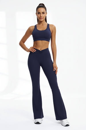 High-Waisted Flare Yoga Pants – Sculpting Push-Up Bell Bottom Leggings