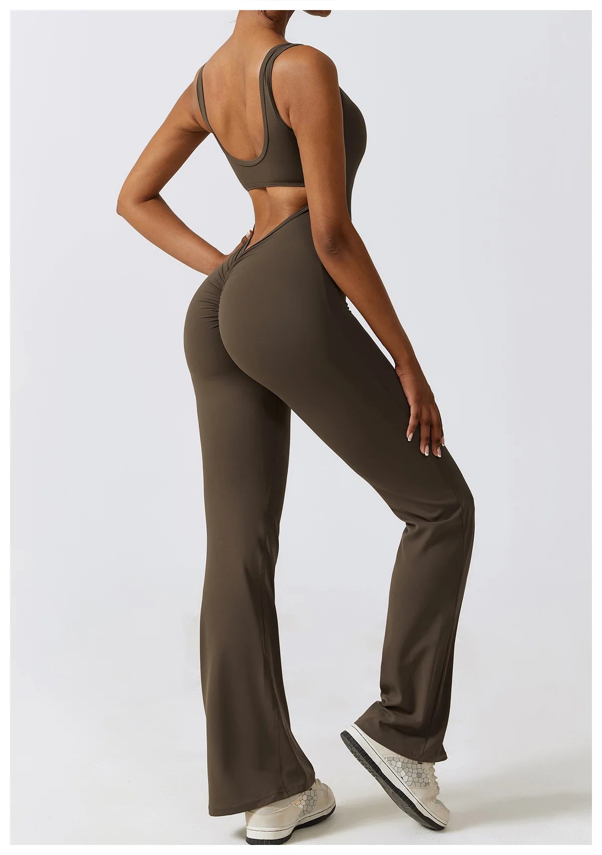 Women’s Seamless Fitness Jumpsuit – Stretch One-Piece Gym & Yoga Suit