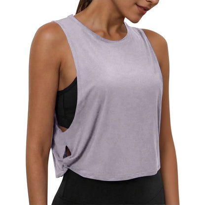 Women’s Sleeveless Breathable Workout Tank Top – Lightweight Yoga & Gym Crop Vest