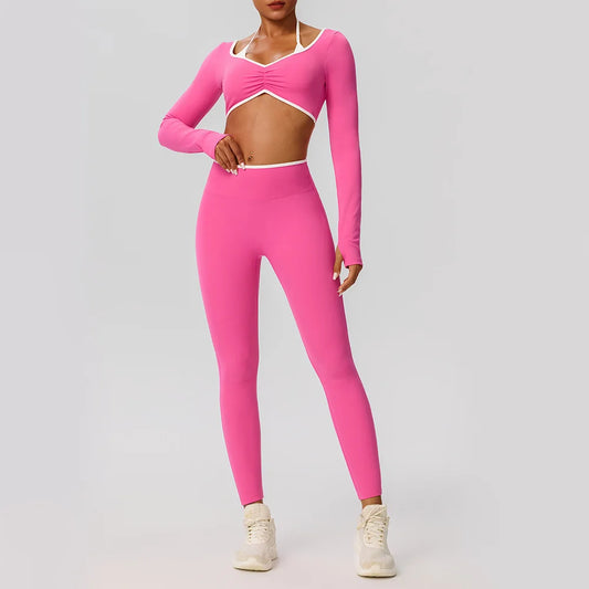 Women’s 2-Piece Gym Set – Padded Sports Bra & High-Waist Leggings | Yoga Activewear