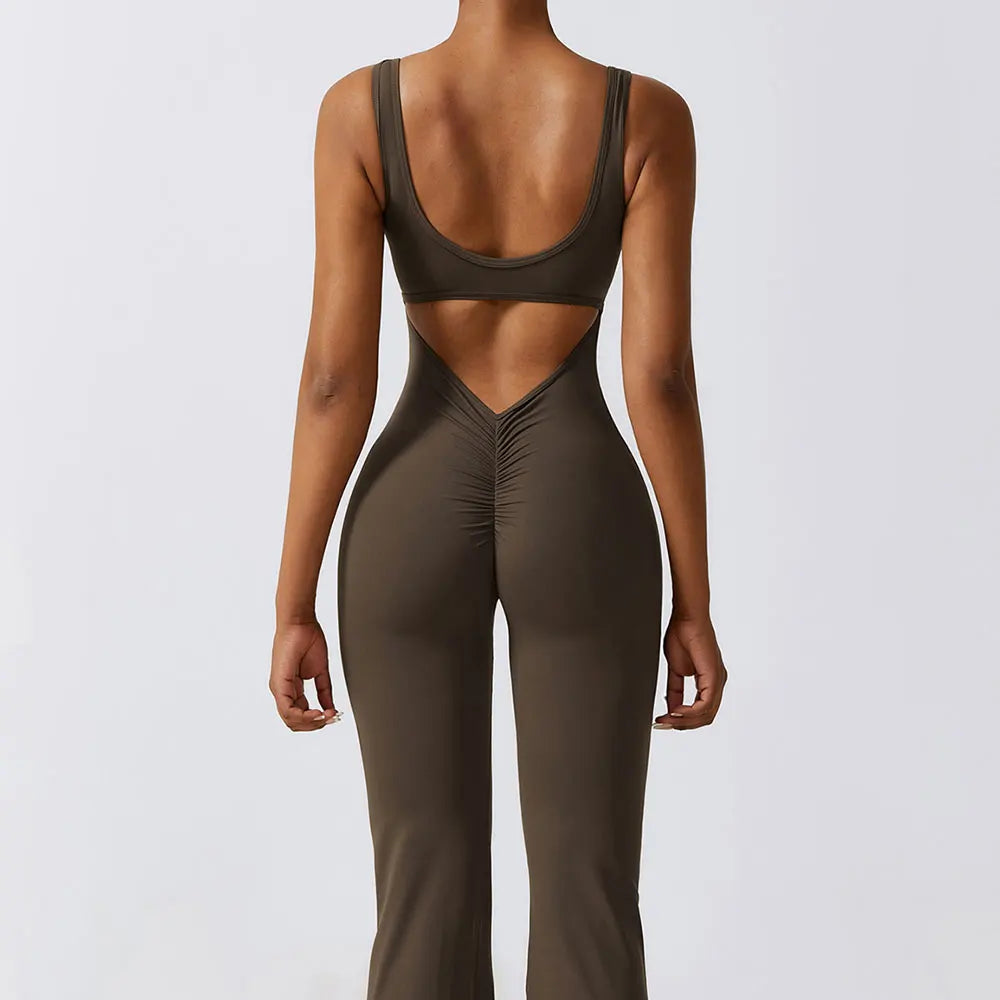 Women’s Seamless Fitness Jumpsuit – Stretch One-Piece Gym & Yoga Suit