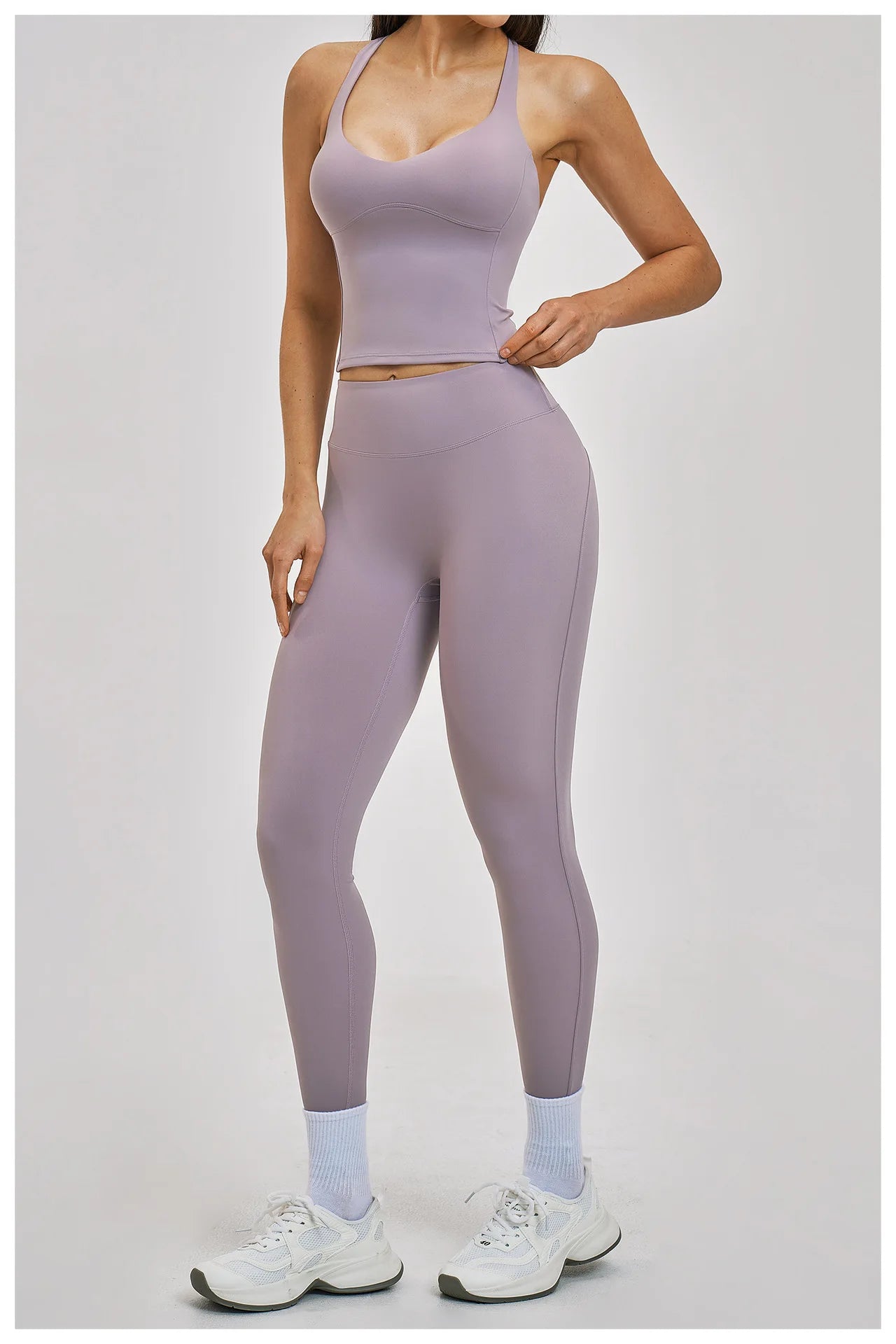 Women’s 2PCS Yoga Set – High Waist Leggings & Sports Bra Gym Workout Outfit