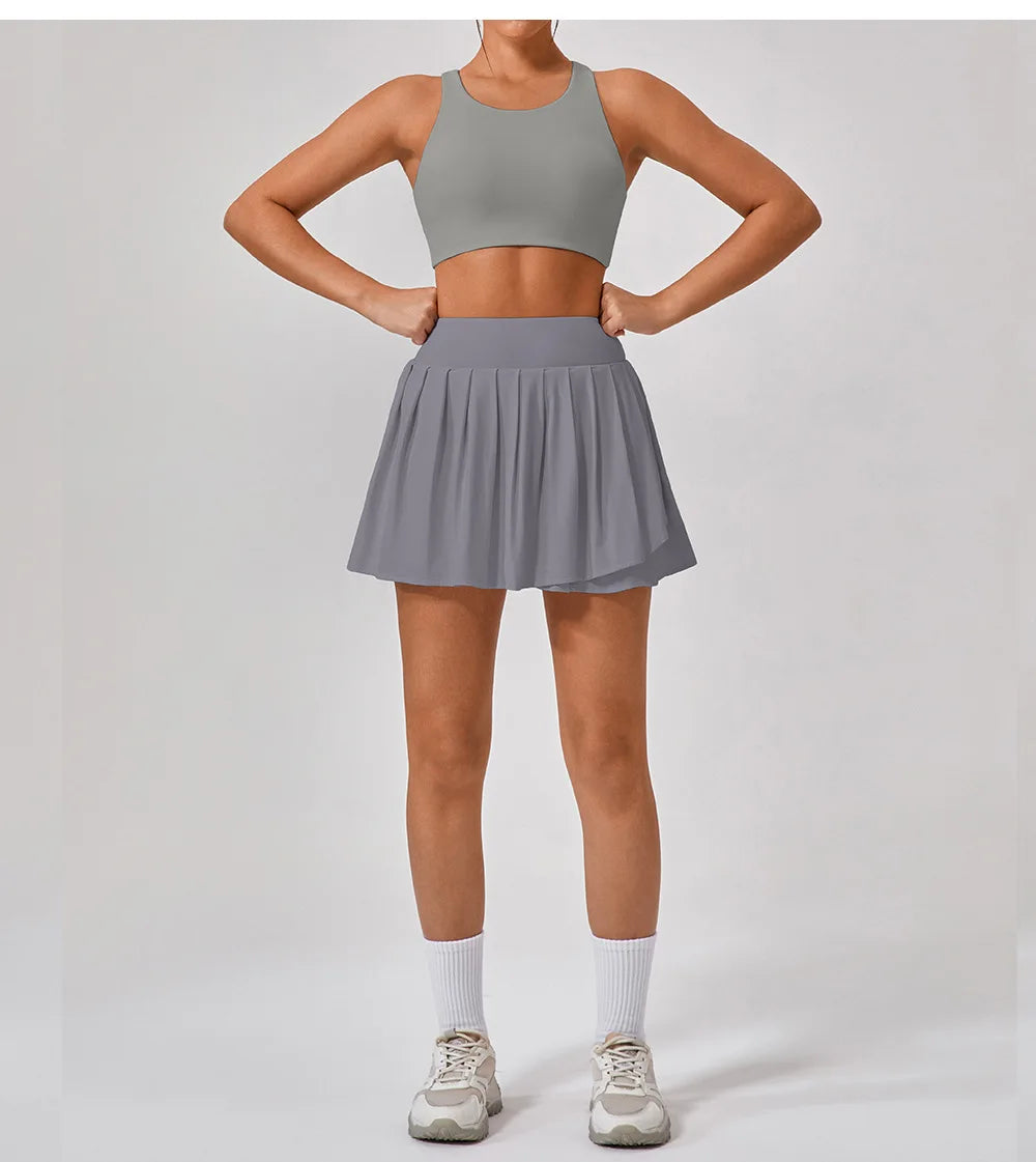 Women’s Athletic Skort – High Waist Slim Fit Golf, Tennis & Workout Skirt