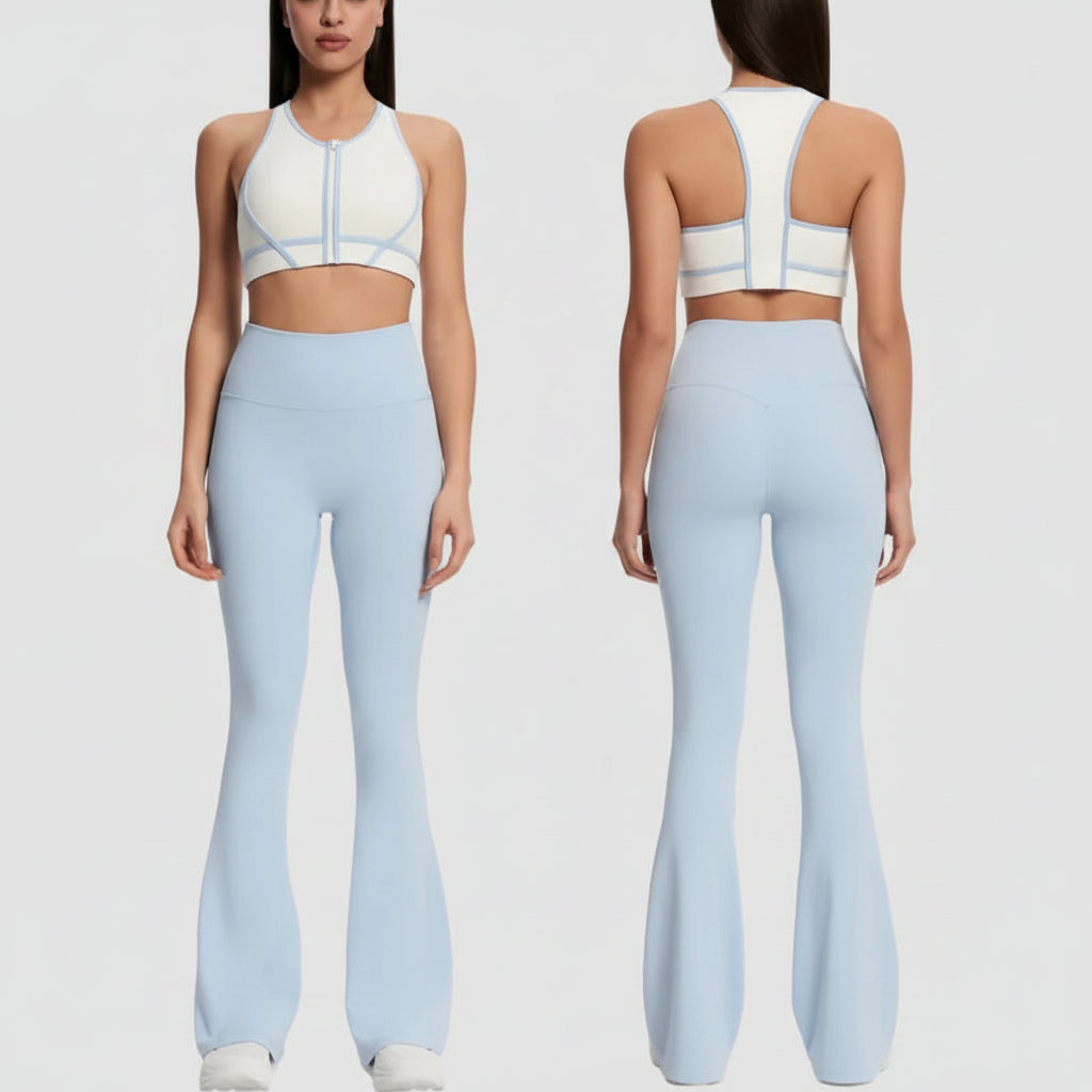 Women's Nude Feel 2-Piece Gym Set – Beauty Back Sportswear for Running & Training