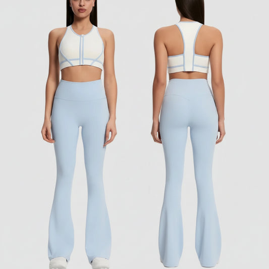 Women's Nude Feel 2-Piece Gym Set – Beauty Back Sportswear for Running & Training