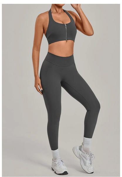 Women’s Push-Up Sports Bra & Leggings Set – High Waist Gym & Yoga Workout Outfit