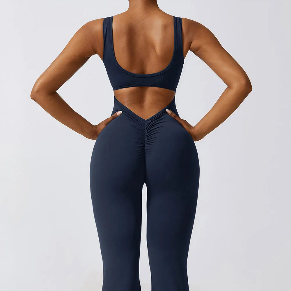 Women’s Seamless Fitness Jumpsuit – Stretch One-Piece Gym & Yoga Suit