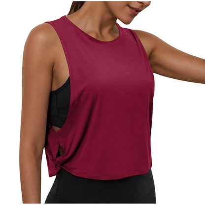 Women’s Sleeveless Breathable Workout Tank Top – Lightweight Yoga & Gym Crop Vest