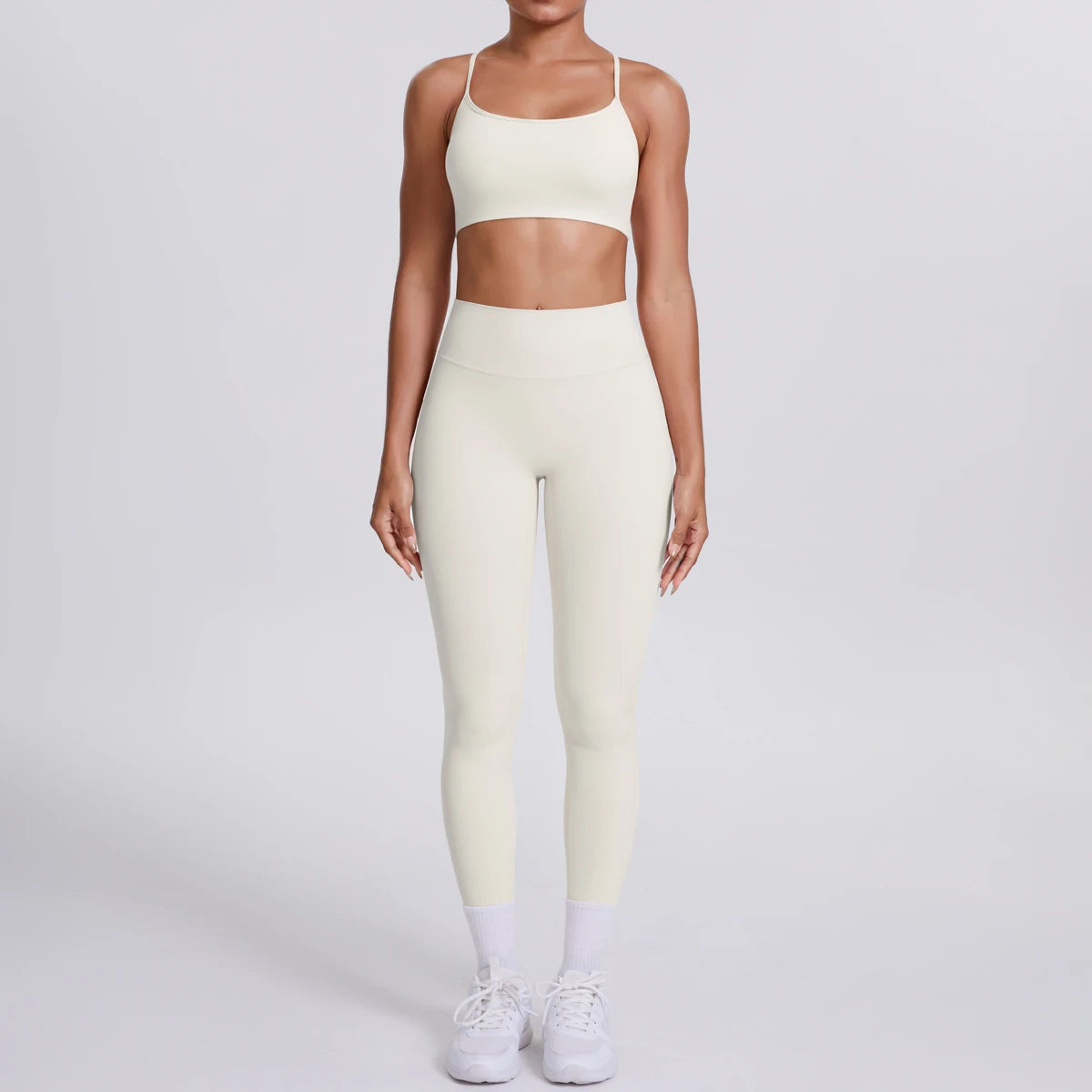 Yoga Suit Sports Set Gym Seamless High Impact Sports Bra Women's High Waist and Hips Tight Peach Buttocks Pants Womens Sportswea