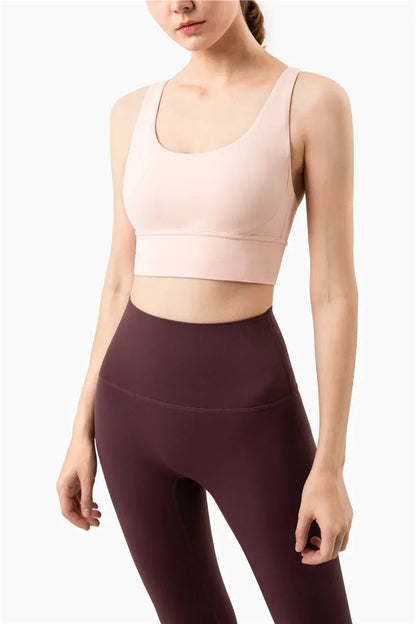 Cross Back Sports Bra for Women | Breathable Fitness & Yoga Top