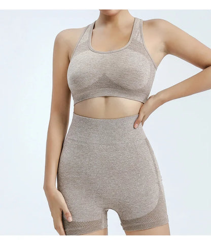 Women’s Push-Up Sports Bra – Breathable High Support Gym & Yoga Top