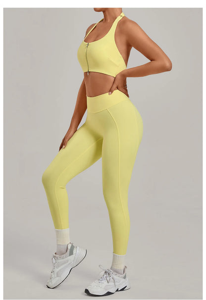 Women’s Push-Up Sports Bra & Leggings Set – High Waist Gym & Yoga Workout Outfit