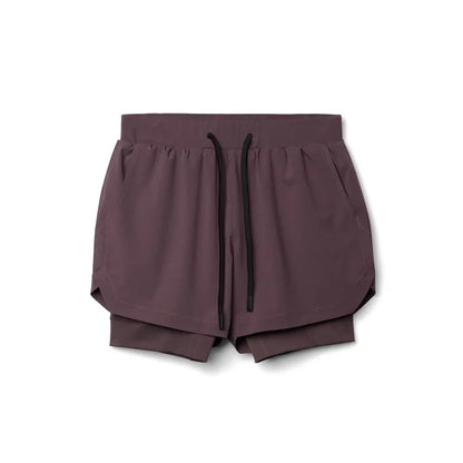 Men’s Double Layer Workout Shorts – Quick-Dry Gym, Running & Fitness Wear