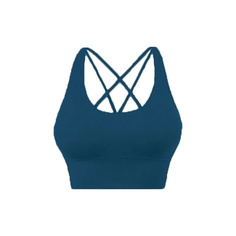 Cross Back Sports Bra for Women | Breathable Fitness & Yoga Top