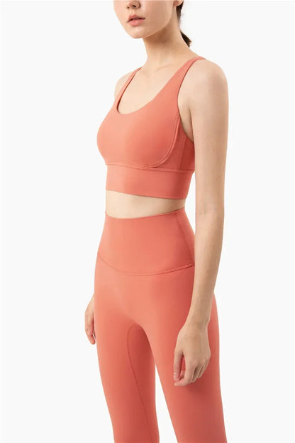 Cross Back Sports Bra for Women | Breathable Fitness & Yoga Top