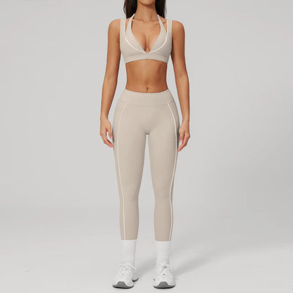 Women’s 2-Piece Active Set – High Support Bra & Contour High-Waist Shorts