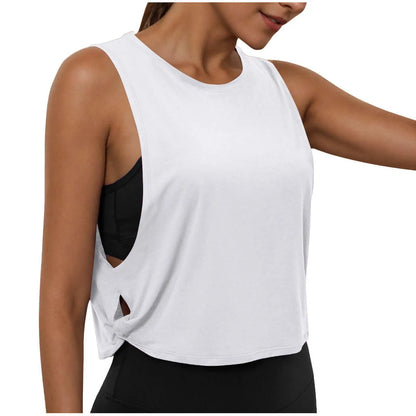 Women’s Sleeveless Breathable Workout Tank Top – Lightweight Yoga & Gym Crop Vest