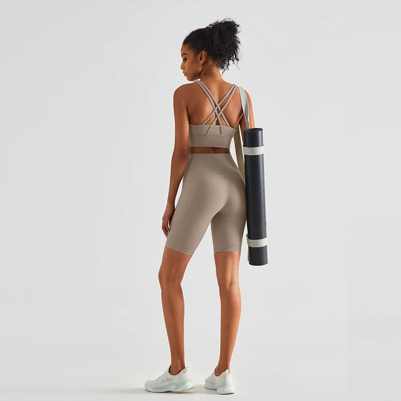 Seamless High Waist Workout Shorts for Women | Gym, Yoga & Cycling Shorts with Pockets