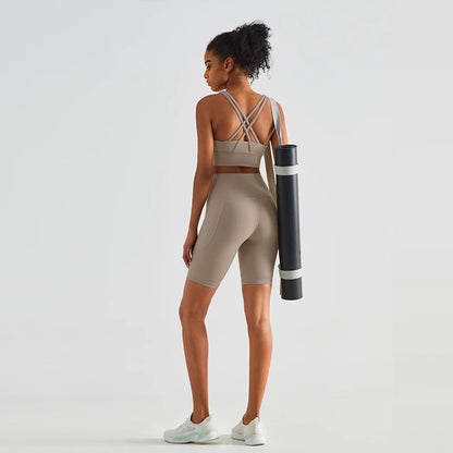 Seamless High Waist Workout Shorts for Women | Gym, Yoga & Cycling Shorts with Pockets