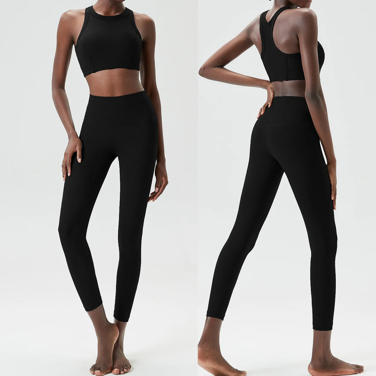 Women’s Activewear Tracksuit Set – Slim Fit Fitness & Running Outfit