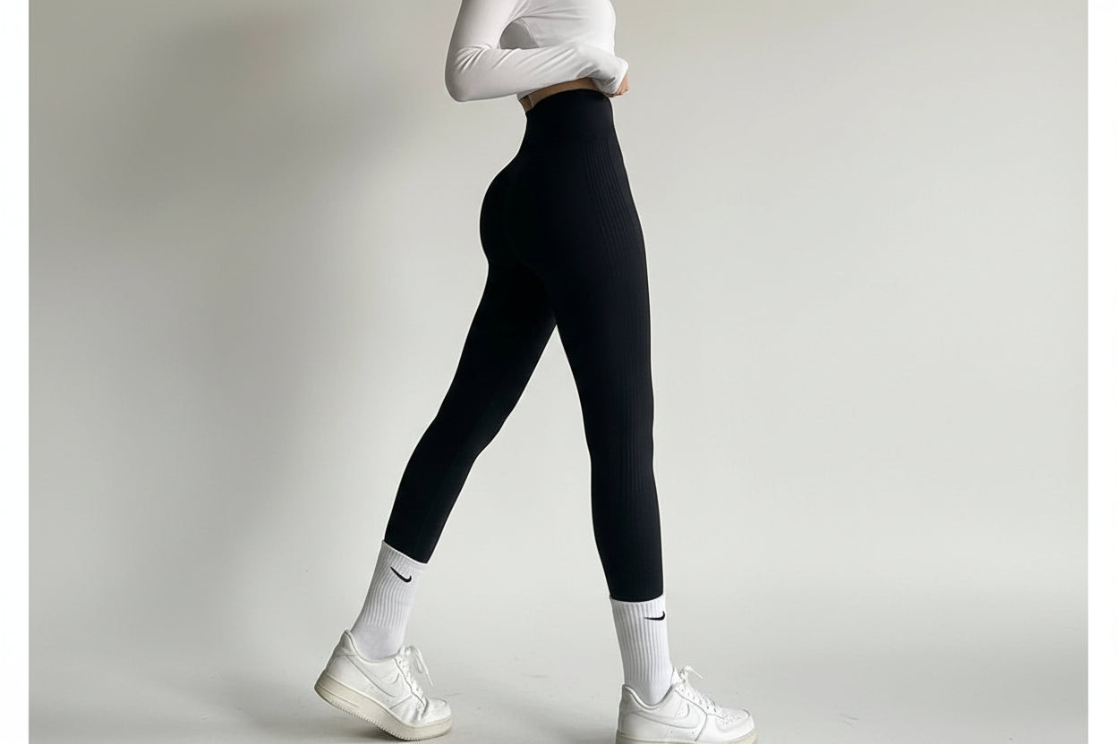Peach Sculpt High-Waist Leggings – Breathable Quick-Dry Gym Fit