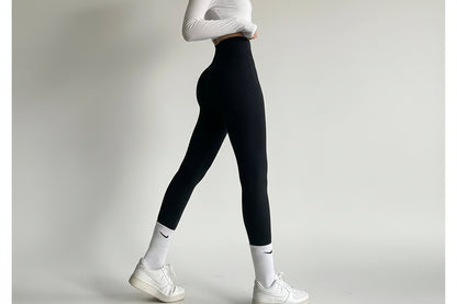 Peach Sculpt High-Waist Leggings – Breathable Quick-Dry Gym Fit