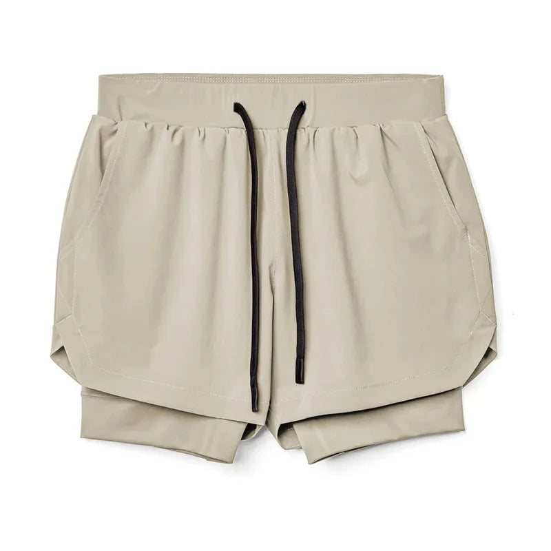 Men’s Double Layer Workout Shorts – Quick-Dry Gym, Running & Fitness Wear
