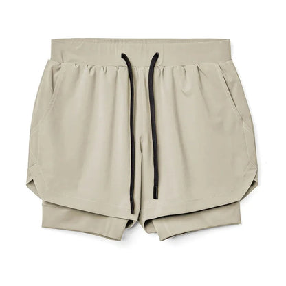 Men’s Double Layer Workout Shorts – Quick-Dry Gym, Running & Fitness Wear