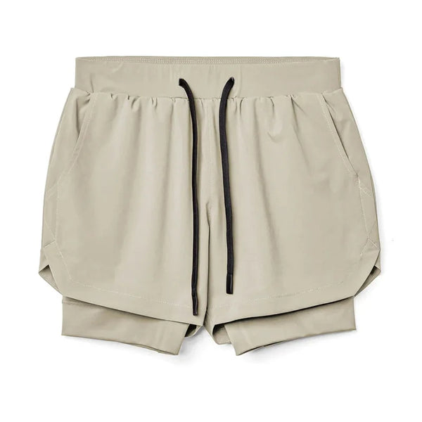 Men’s Double Layer Workout Shorts – Quick-Dry Gym, Running & Fitness Wear
