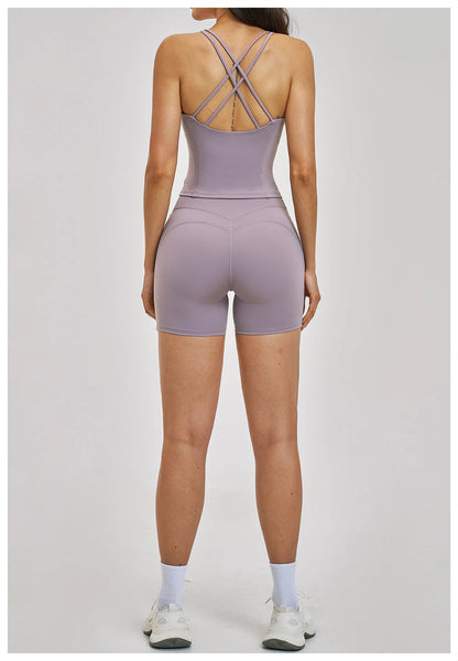 Women’s 2PCS Yoga Set – High Waist Leggings & Sports Bra Gym Workout Outfit