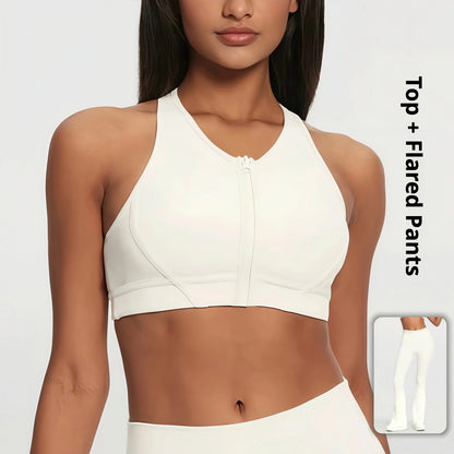 Women's Nude Feel 2-Piece Gym Set – Beauty Back Sportswear for Running & Training