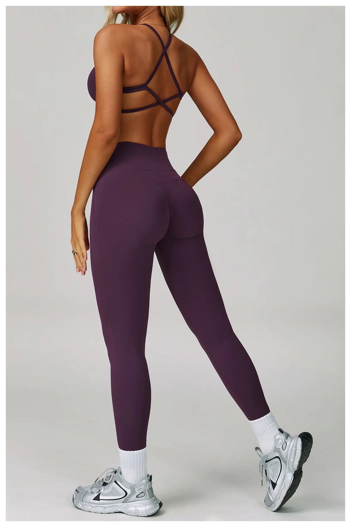 Yoga Set Women's Sportswear Yoga Suit Sports Top High Waist Leggings Two Piece Workout Clothes Fitness Gym Sets Athletic Wear
