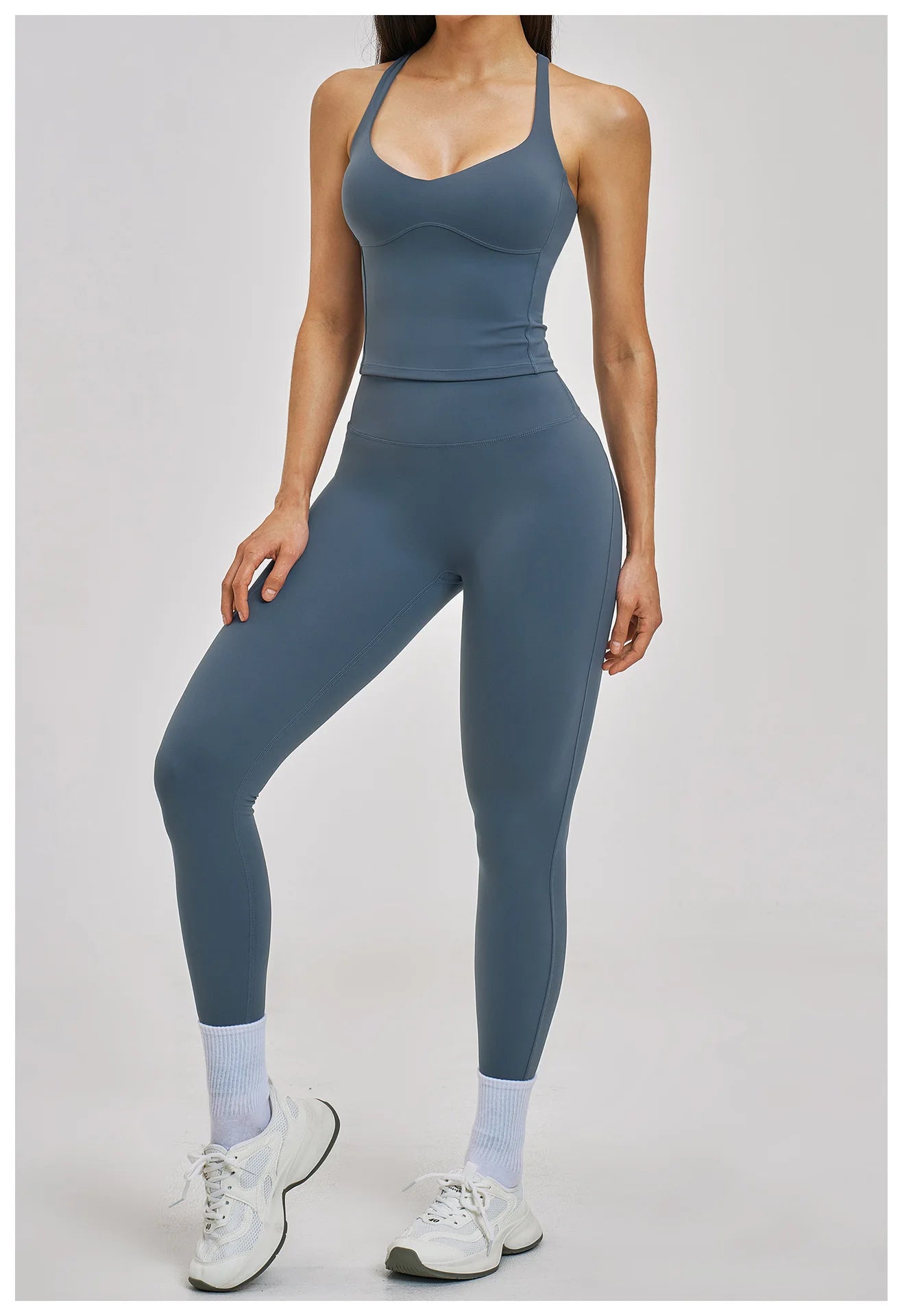 Women’s 2PCS Yoga Set – High Waist Leggings & Sports Bra Gym Workout Outfit