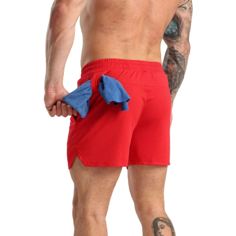 Men’s Quick Dry Gym Shorts with Pockets – Breathable Running & Training Fitness Shorts