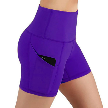 High Waist Yoga Shorts for Women with Pockets – Gym & Running