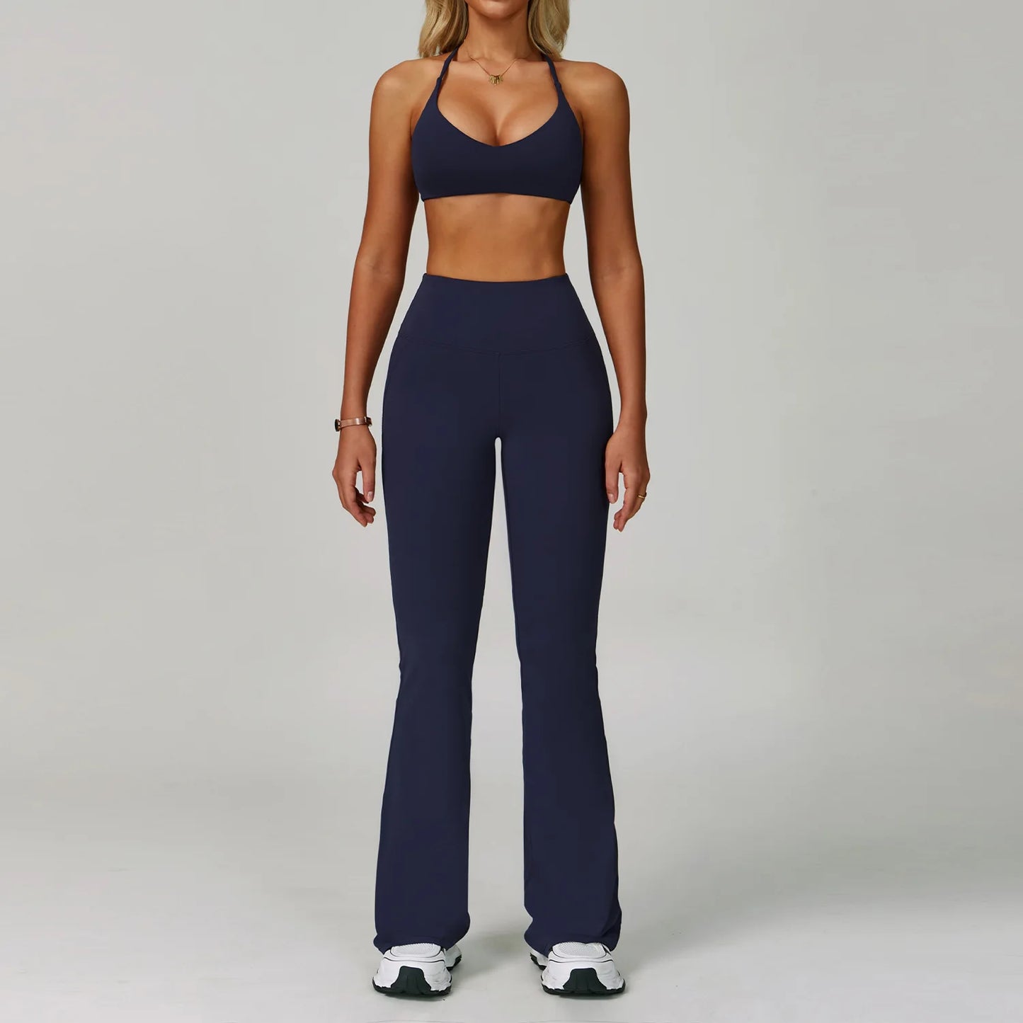 Yoga Set Women's Sportswear Yoga Suit Sports Top High Waist Leggings Two Piece Workout Clothes Fitness Gym Sets Athletic Wear