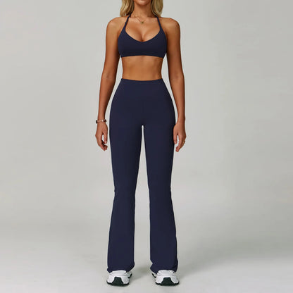 Yoga Set Women's Sportswear Yoga Suit Sports Top High Waist Leggings Two Piece Workout Clothes Fitness Gym Sets Athletic Wear