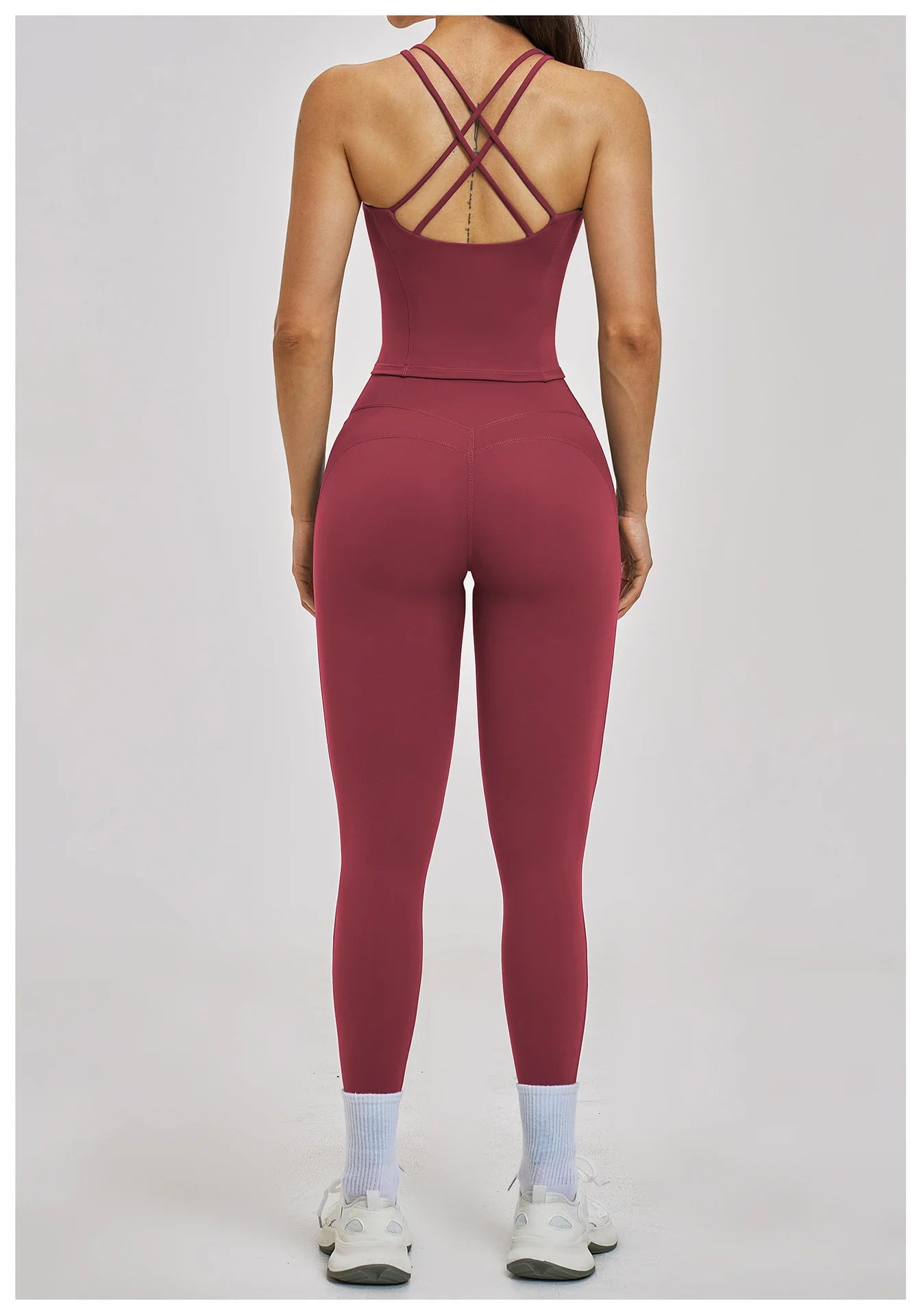 Women’s 2PCS Yoga Set – High Waist Leggings & Sports Bra Gym Workout Outfit