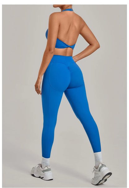 Women’s Push-Up Sports Bra & Leggings Set – High Waist Gym & Yoga Workout Outfit