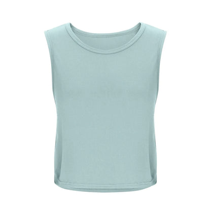 Women’s Sleeveless Breathable Workout Tank Top – Lightweight Yoga & Gym Crop Vest