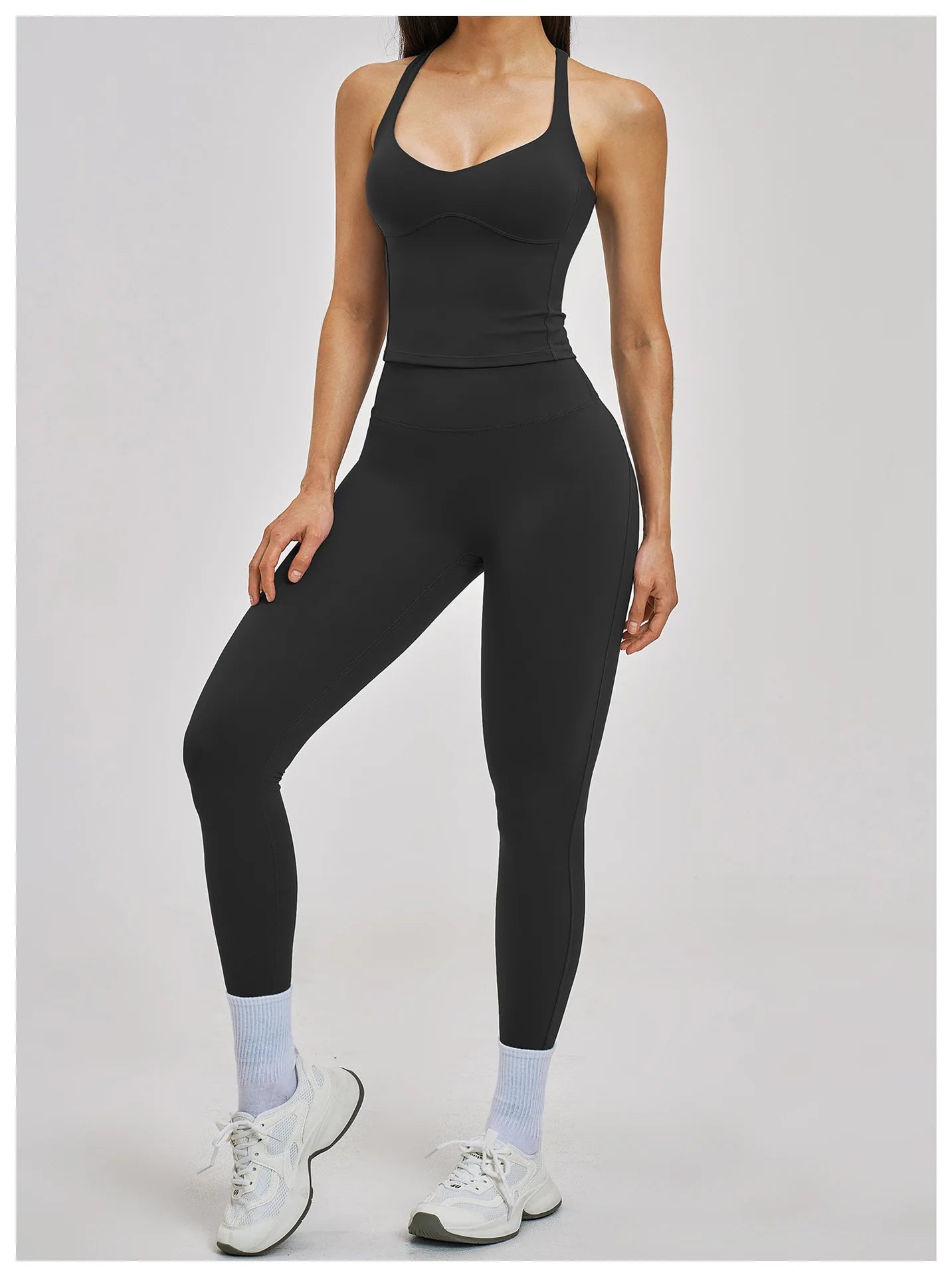 Women’s 2PCS Yoga Set – High Waist Leggings & Sports Bra Gym Workout Outfit
