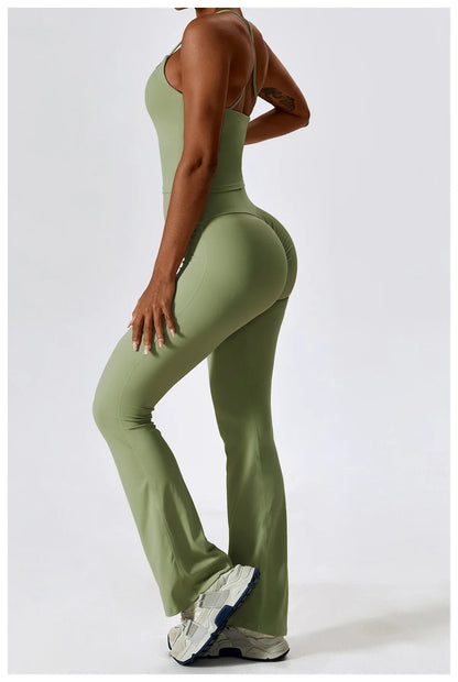 Women’s Seamless Activewear Set – Long Sleeve Crop Top & Sculpting Gym Leggings (2PCS)