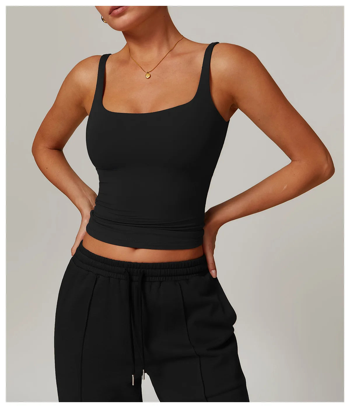 Women’s Quick-Dry U-Back Yoga Tank Top – Breathable Slim Fit Gym & Running