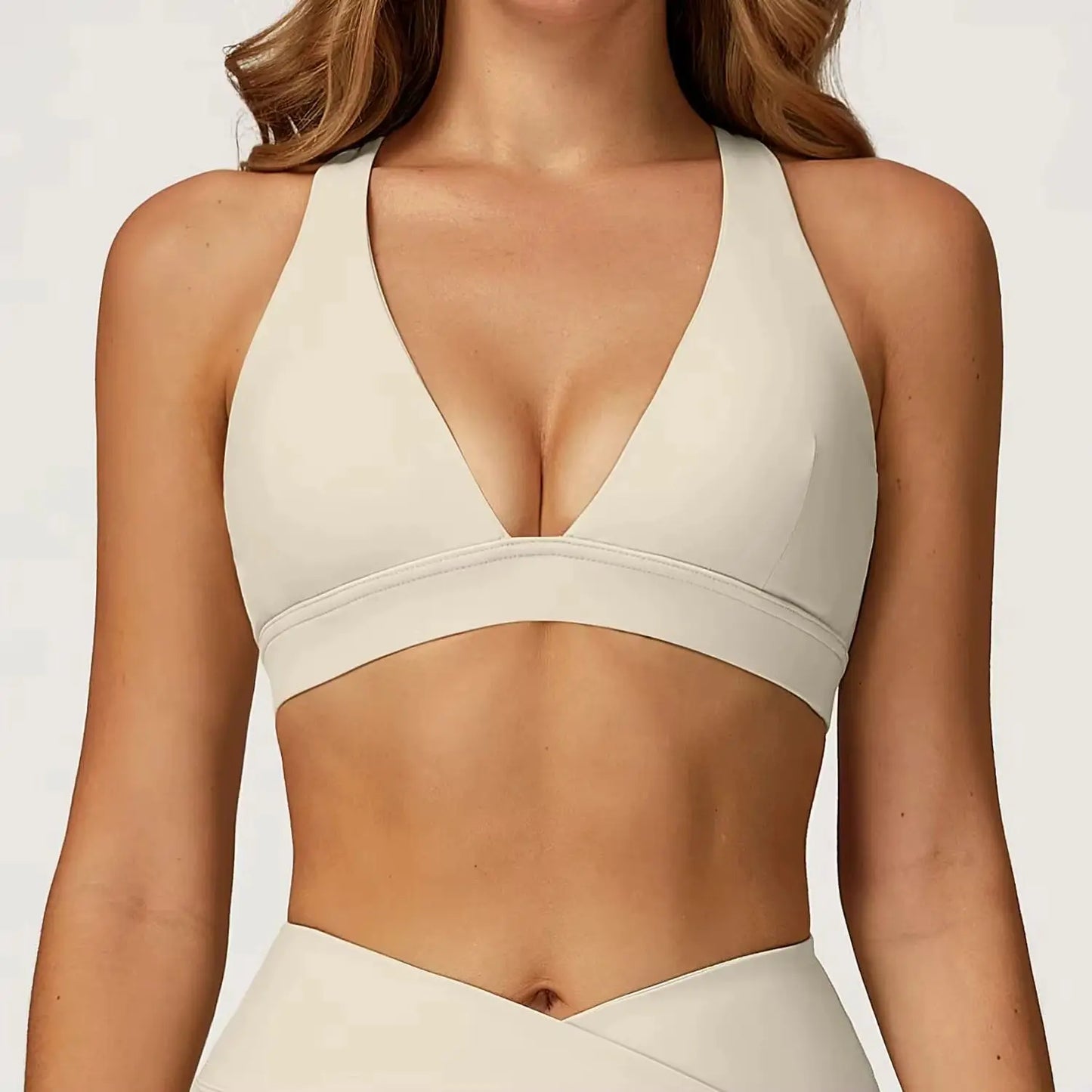 Women’s Pleated Sports Bra Push-Up – Quick-Dry Shockproof Workout Top
