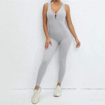 Sporty Women’s One-Piece Jumpsuit – Gym Fitness Yoga Activewear Set