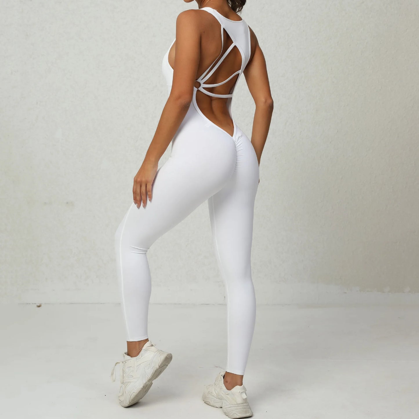Sporty Women’s One-Piece Jumpsuit – Gym Fitness Yoga Activewear Set