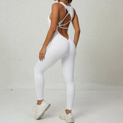 Sporty Women’s One-Piece Jumpsuit – Gym Fitness Yoga Activewear Set