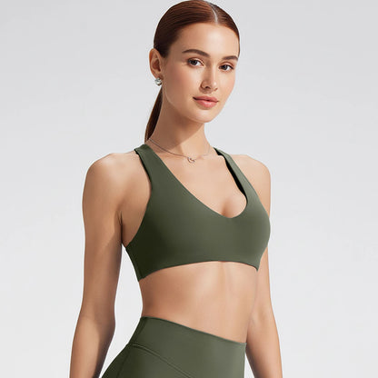 SoftMotion Y-Back Sports Bra – High Support Workout Top